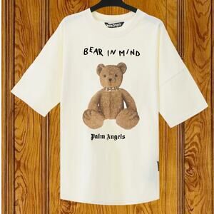 Palm Angels White Short Sleeve T-Shirt